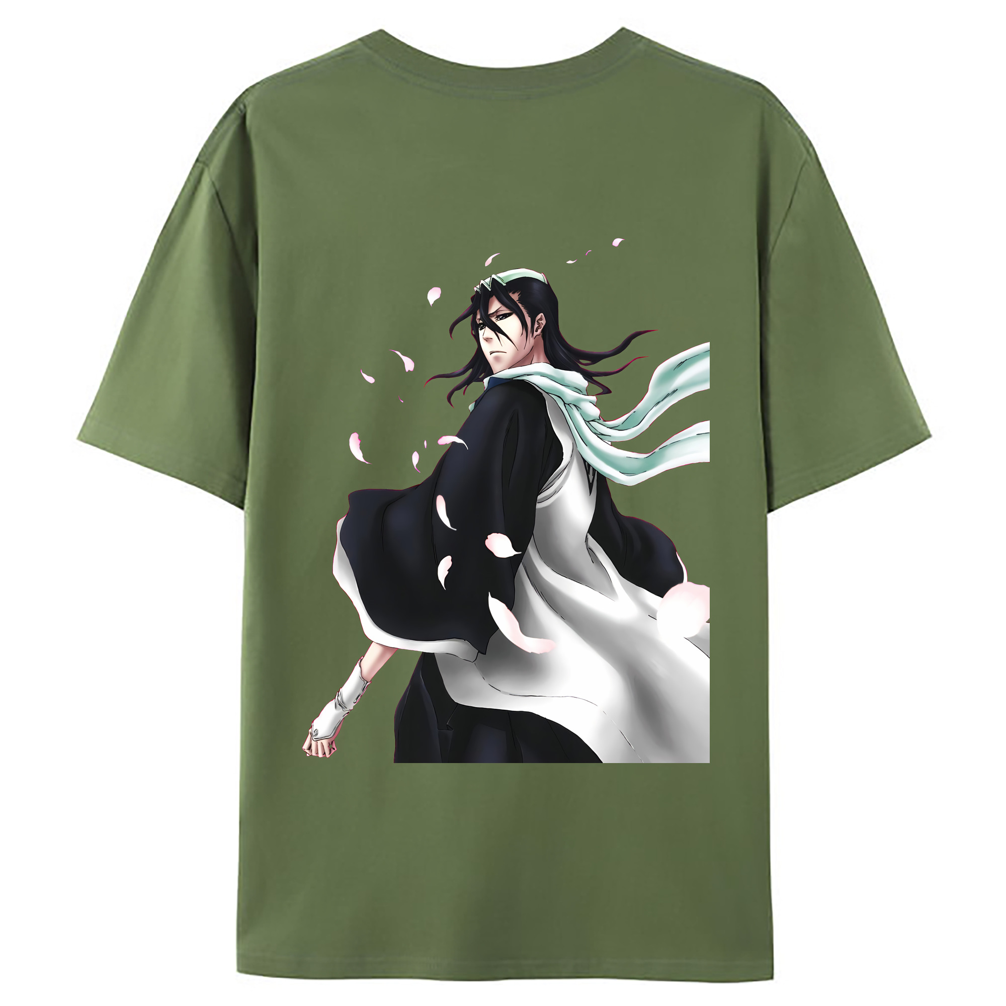 （画像用） ブリーチ くちき びゃくや BLEACH Kuchiki Byakuya 綿100％ メンズ半袖Tシャツ（バックプリント） 通気性